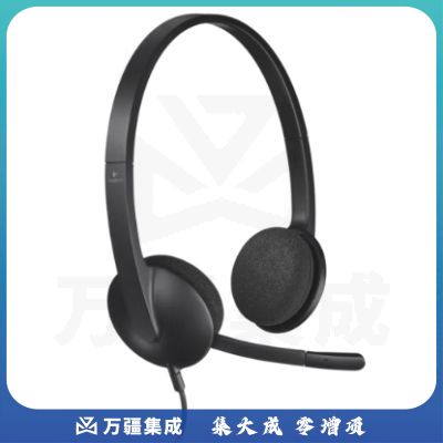 罗技（Logitech）H340 立体声USB耳机耳麦 办公学习视频会议耳机 电脑笔记本耳麦 黑色