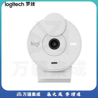 罗技（Logitech）Brio 300 全高清网络摄像头 电脑笔记本视频摄像头 会议网课家用摄像头 珍珠白