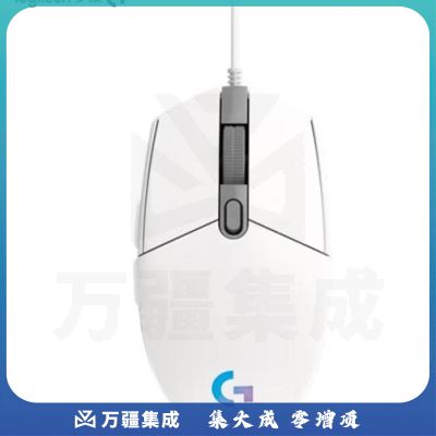 罗技（G）G102 游戏鼠标 白色 RGB鼠标 吃鸡鼠标 绝地求生 轻量化设计 200-8000DPI G102第二代
