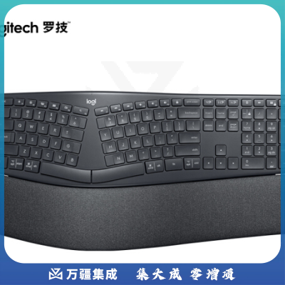 罗技（Logitech）ERGO K860 无线蓝牙键盘 多操作系统键盘 人体工学分体式键盘 多设备匹配办公键盘 K860黑色