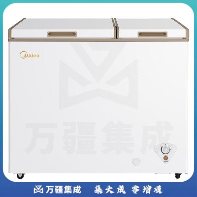 美的(Midea)202升家用囤货冰柜双顶开双温柜 一级能效 省电低音卧式冰箱BCD-202DKM(E)[热销]