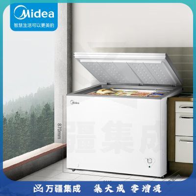 Midea美的301升商用家用卧式大冷冻囤货冰柜 大容量冷藏冷冻转换冷柜 卧式冰箱 BD/BC-301KM(E)【白色】