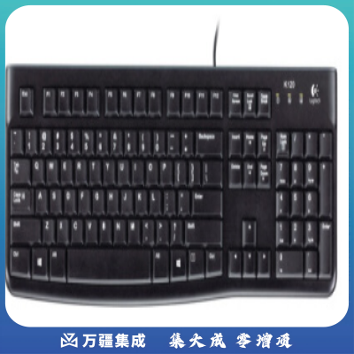 罗技（Logitech） K120有线键盘USB电脑台式机笔记本家用办公全尺寸键盘 黑色