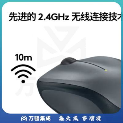 罗技（Logitech）M235 鼠标 无线鼠标 办公鼠标 对称鼠标 黑色 带无线2.4G接收器