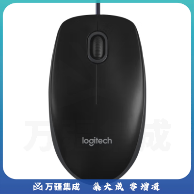 罗技(Logitech)B100企业版 有线鼠标 黑色