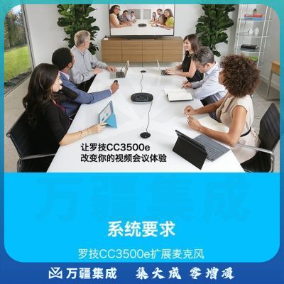 罗技（Logitech）会议系统外接麦克风 STMP100 适用于罗技CC3500e视频会议系统（2只）