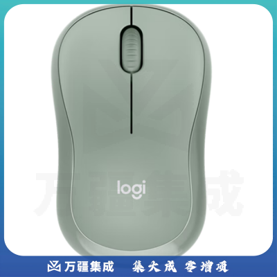 罗技M221 轻音鼠标 无线鼠标 对称鼠标 带无线微型接收器 薄荷绿
