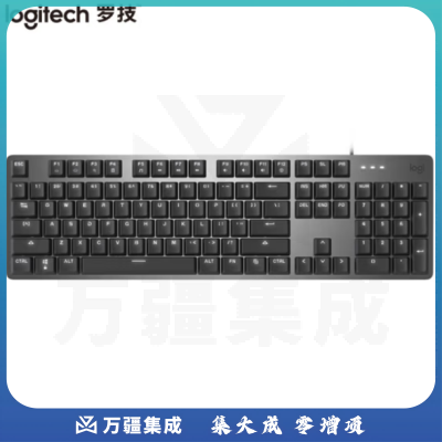 罗技K845 有线机械键盘 办公键盘 104键 全尺寸 单光 黑色 TTC轴 青轴