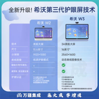 希沃（seewo）学习机W3 皓月白8G+256G 16英寸2.5K超清防眩光类纸护眼学习平板家教机 AI学生平板早教机